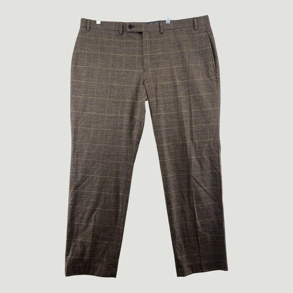 Lauren by Ralph Lauren Other - Lauren Ralph Lauren Plaid Dress Pants Men’s 42x30 Brown Stretch Slacks